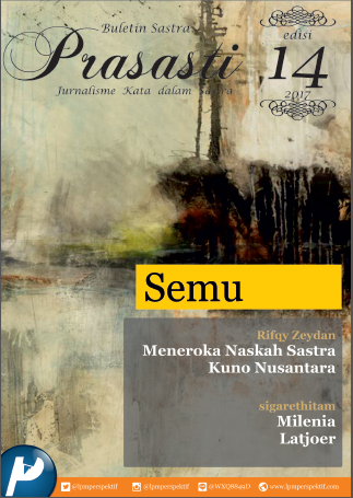 Book Cover: Buletin Prasasti Edisi 14: Semu